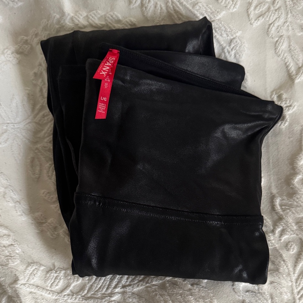 SPANX Shiny Black Leggings